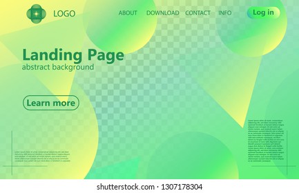 Website landing page. Geometric background. Minimal abstract cover design. Creative colorful wallpaper. Trendy gradient poster. Vector illustration.