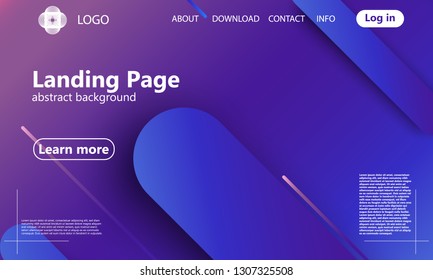 Website landing page. Geometric background. Minimal abstract cover design. Creative colorful wallpaper. Trendy gradient poster. Vector illustration.