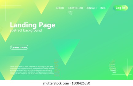Website landing page. Geometric background. Minimal abstract cover design. Creative colorful wallpaper. Trendy gradient poster. Vector illustration.