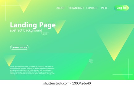 Website landing page. Geometric background. Minimal abstract cover design. Creative colorful wallpaper. Trendy gradient poster. Vector illustration.