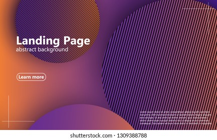 Website landing page. Geometric background. Minimal abstract cover design. Creative colorful wallpaper. Trendy gradient poster. Vector illustration.