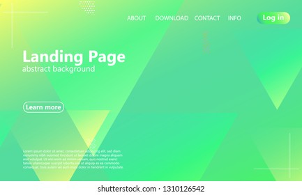 Website landing page. Geometric background. Minimal abstract cover design. Creative colorful wallpaper. Trendy gradient poster. Vector illustration.