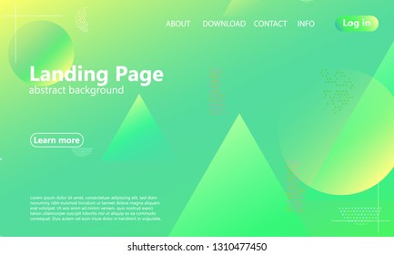 Website landing page. Geometric background. Minimal abstract cover design. Creative colorful wallpaper. Trendy gradient poster. Vector illustration.