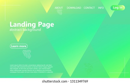 Website landing page. Geometric background. Minimal abstract cover design. Creative colorful wallpaper. Trendy gradient poster. Vector illustration.