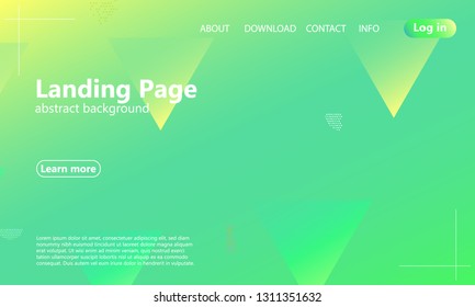 Website landing page. Geometric background. Minimal abstract cover design. Creative colorful wallpaper. Trendy gradient poster. Vector illustration.