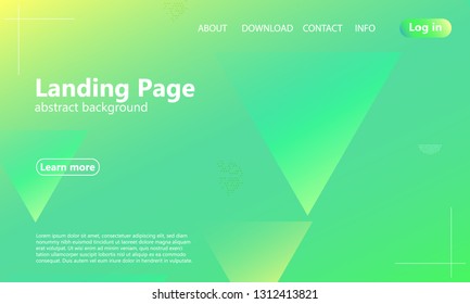 Website landing page. Geometric background. Minimal abstract cover design. Creative colorful wallpaper. Trendy gradient poster. Vector illustration.