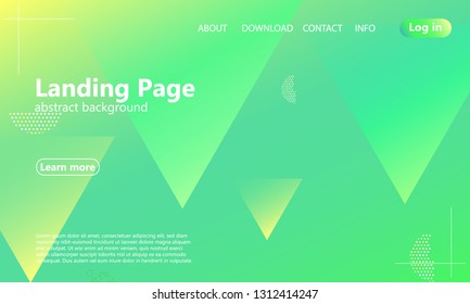 Website landing page. Geometric background. Minimal abstract cover design. Creative colorful wallpaper. Trendy gradient poster. Vector illustration.