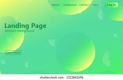 Website landing page. Geometric background. Minimal abstract cover design. Creative colorful wallpaper. Trendy gradient poster. Vector illustration.