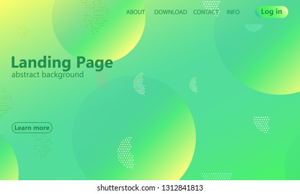 Website landing page. Geometric background. Minimal abstract cover design. Creative colorful wallpaper. Trendy gradient poster. Vector illustration.