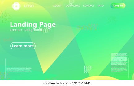 Website landing page. Geometric background. Minimal abstract cover design. Creative colorful wallpaper. Trendy gradient poster. Vector illustration.