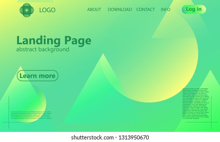 Website landing page. Geometric background. Minimal abstract cover design. Creative colorful wallpaper. Trendy gradient poster. Vector illustration.