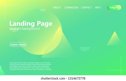Website landing page. Geometric background. Minimal abstract cover design. Creative colorful wallpaper. Trendy gradient poster. Vector illustration.