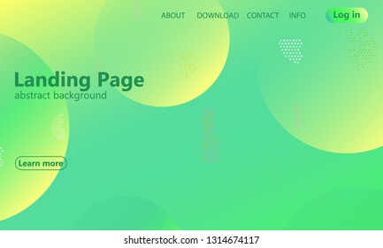 Website landing page. Geometric background. Minimal abstract cover design. Creative colorful wallpaper. Trendy gradient poster. Vector illustration.
