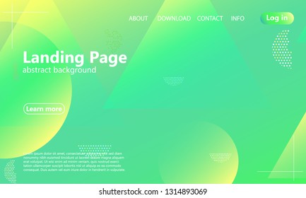 Website landing page. Geometric background. Minimal abstract cover design. Creative colorful wallpaper. Trendy gradient poster. Vector illustration.