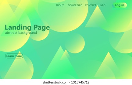Website landing page. Geometric background. Minimal abstract cover design. Creative colorful wallpaper. Trendy gradient poster. Vector illustration.
