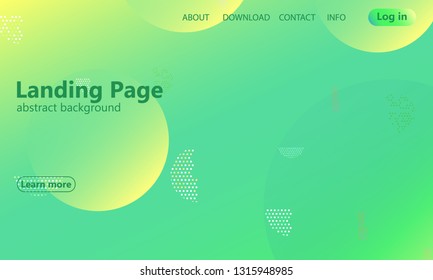 Website landing page. Geometric background. Minimal abstract cover design. Creative colorful wallpaper. Trendy gradient poster. Vector illustration.