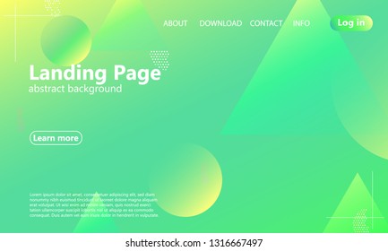 Website landing page. Geometric background. Minimal abstract cover design. Creative colorful wallpaper. Trendy gradient poster. Vector illustration.