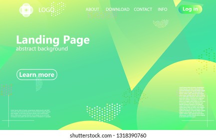 Website landing page. Geometric background. Minimal abstract cover design. Creative colorful wallpaper. Trendy gradient poster. Vector illustration.