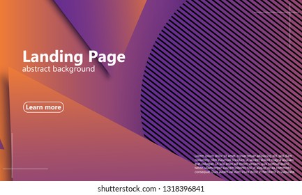 Website landing page. Geometric background. Minimal abstract cover design. Creative colorful wallpaper. Trendy gradient poster. Vector illustration.