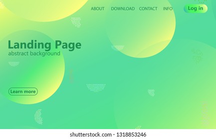 Website landing page. Geometric background. Minimal abstract cover design. Creative colorful wallpaper. Trendy gradient poster. Vector illustration.