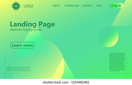 Website landing page. Geometric background. Minimal abstract cover design. Creative colorful wallpaper. Trendy gradient poster. Vector illustration.
