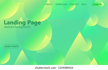 Website landing page. Geometric background. Minimal abstract cover design. Creative colorful wallpaper. Trendy gradient poster. Vector illustration.