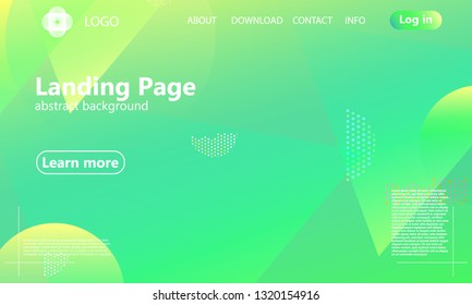 Website landing page. Geometric background. Minimal abstract cover design. Creative colorful wallpaper. Trendy gradient poster. Vector illustration.
