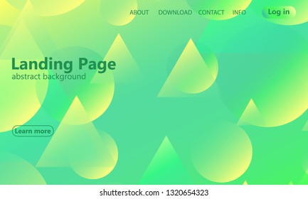 Website landing page. Geometric background. Minimal abstract cover design. Creative colorful wallpaper. Trendy gradient poster. Vector illustration.