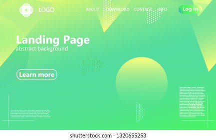 Website landing page. Geometric background. Minimal abstract cover design. Creative colorful wallpaper. Trendy gradient poster. Vector illustration.