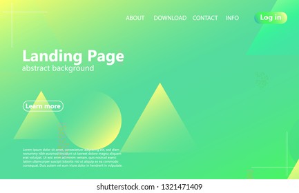 Website landing page. Geometric background. Minimal abstract cover design. Creative colorful wallpaper. Trendy gradient poster. Vector illustration.