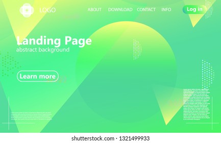 Website landing page. Geometric background. Minimal abstract cover design. Creative colorful wallpaper. Trendy gradient poster. Vector illustration.
