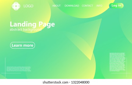 Website landing page. Geometric background. Minimal abstract cover design. Creative colorful wallpaper. Trendy gradient poster. Vector illustration.