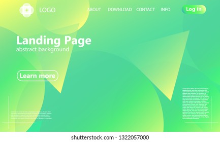Website landing page. Geometric background. Minimal abstract cover design. Creative colorful wallpaper. Trendy gradient poster. Vector illustration.