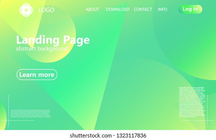 Website landing page. Geometric background. Minimal abstract cover design. Creative colorful wallpaper. Trendy gradient poster. Vector illustration.