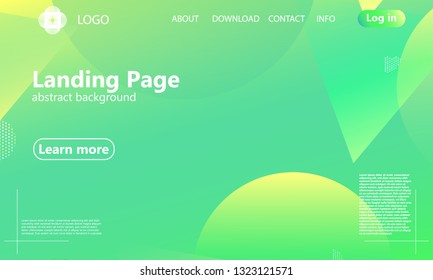 Website landing page. Geometric background. Minimal abstract cover design. Creative colorful wallpaper. Trendy gradient poster. Vector illustration.