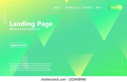 Website landing page. Geometric background. Minimal abstract cover design. Creative colorful wallpaper. Trendy gradient poster. Vector illustration.