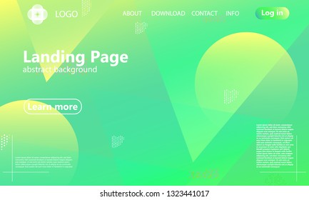 Website landing page. Geometric background. Minimal abstract cover design. Creative colorful wallpaper. Trendy gradient poster. Vector illustration.