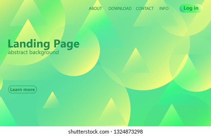 Website landing page. Geometric background. Minimal abstract cover design. Creative colorful wallpaper. Trendy gradient poster. Vector illustration.