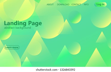 Website landing page. Geometric background. Minimal abstract cover design. Creative colorful wallpaper. Trendy gradient poster. Vector illustration.
