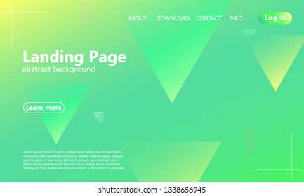Website landing page. Geometric background. Minimal abstract cover design. Creative colorful wallpaper. Trendy gradient poster. Vector illustration.