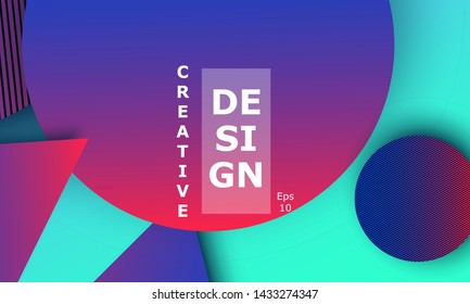 Website landing page. Geometric background. Minimal abstract cover design. Creative colorful wallpaper. Trendy gradient poster. Vector illustration.