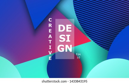 Website landing page. Geometric background. Minimal abstract cover design. Creative colorful wallpaper. Trendy gradient poster. Vector illustration.