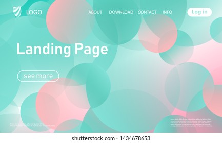 Website landing page. Geometric background. Minimal abstract cover design. Creative colorful wallpaper. Trendy gradient poster. Vector illustration.