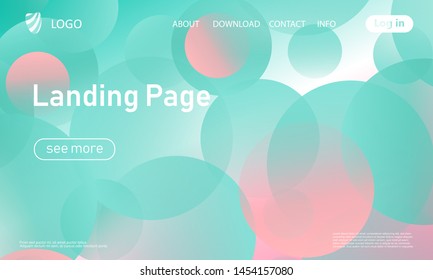 Website landing page. Geometric background. Minimal abstract cover design. Creative colorful wallpaper. Trendy gradient poster. Vector illustration.