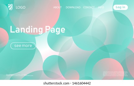Website landing page. Geometric background. Minimal abstract cover design. Creative colorful wallpaper. Trendy gradient poster. Vector illustration.