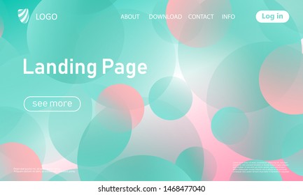 Website landing page. Geometric background. Minimal abstract cover design. Creative colorful wallpaper. Trendy gradient poster. Vector illustration.