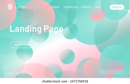 Website landing page. Geometric background. Minimal abstract cover design. Creative colorful wallpaper. Trendy gradient poster. Vector illustration.