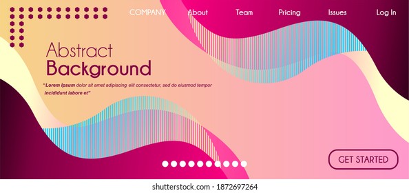 Website landing page. Geometric background. Minimal abstract cover design. Creative colorful wallpaper. Trendy gradient poster. Vector illustration.