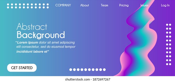 Website landing page. Geometric background. Minimal abstract cover design. Creative colorful wallpaper. Trendy gradient poster. Vector illustration.