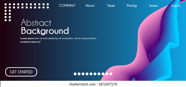 Website landing page. Geometric background. Minimal abstract cover design. Creative colorful wallpaper. Trendy gradient poster. Vector illustration.